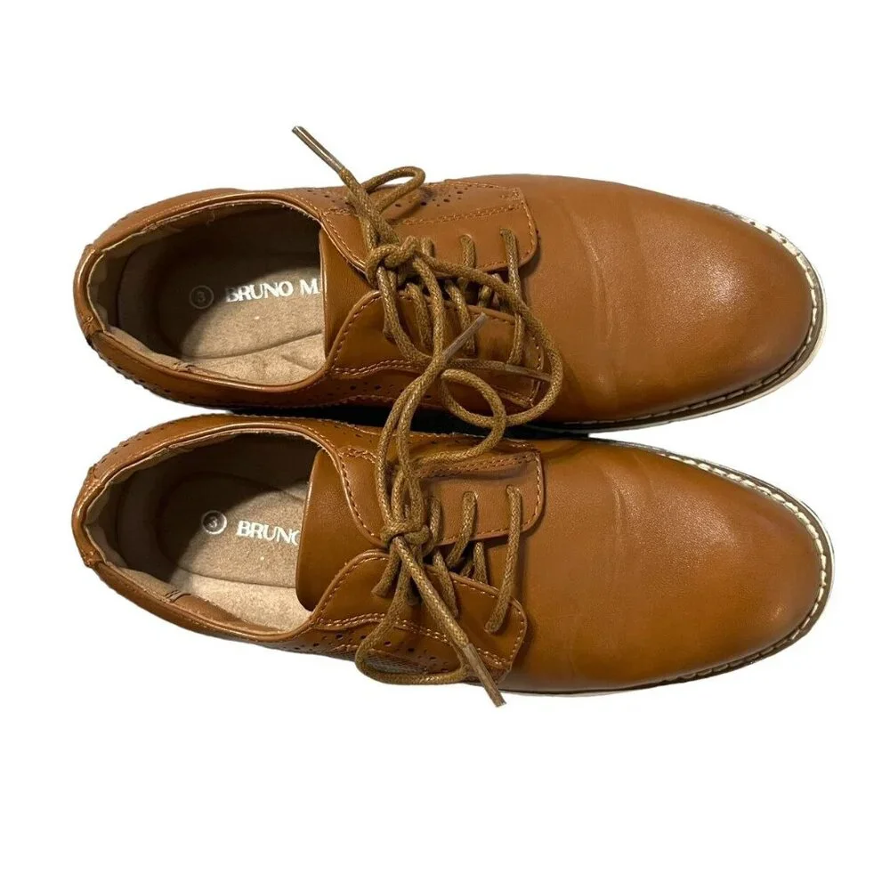 Bruno Marc 3 (Big Kid) Brown Leather Oxford Shoes